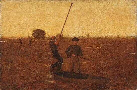 Thomas Eakins The Artist and His Father Hunting Reed Birds Norge oil painting art
